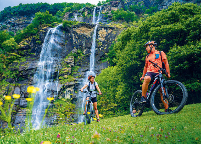 Cascate Acquafraggia Borgonuovo mountain bike